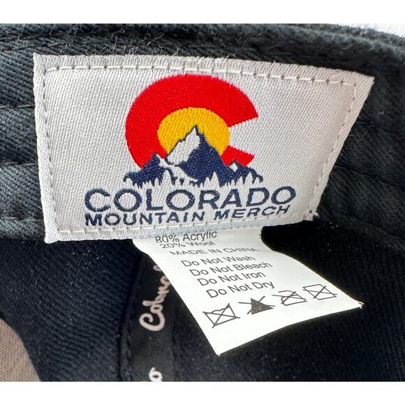 Colorado Mountain Merch Snapback Hat Black Gray C Logo Adjustable Cap - Picture 4 of 6